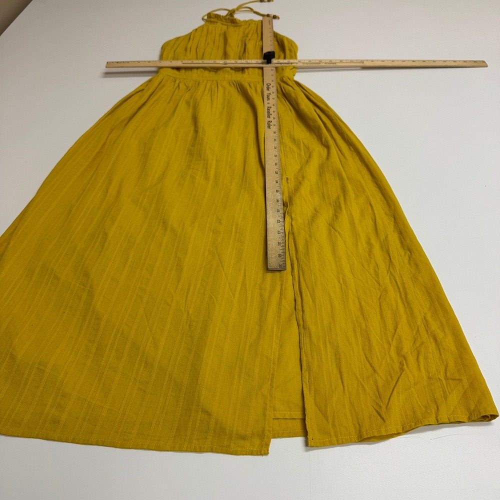 TULAROSA Dress Womens Small Yellow Roe Midi Halter Neck Backless Slit - Picture 9 of 9